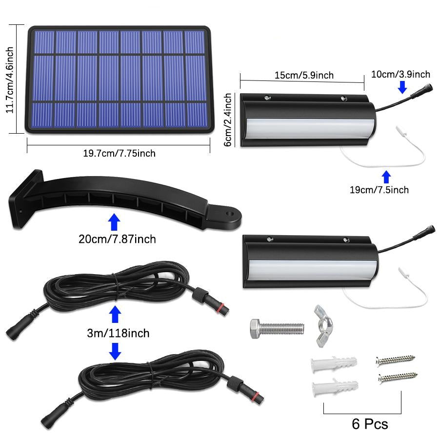 Lampe solaire jardin Murale double 30 LED