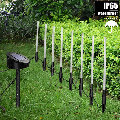 Piquet solaire jardin Tube Lumineux à Bulle (8Pcs)