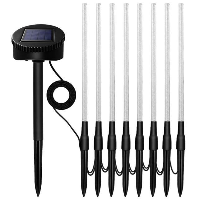 Piquet solaire jardin Tube Lumineux à Bulle (8Pcs)