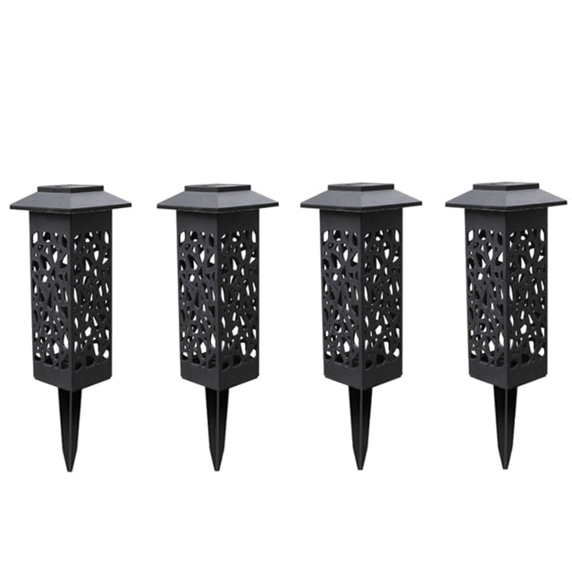 Balise solaire extérieure Chapeau Lumineux Noire
