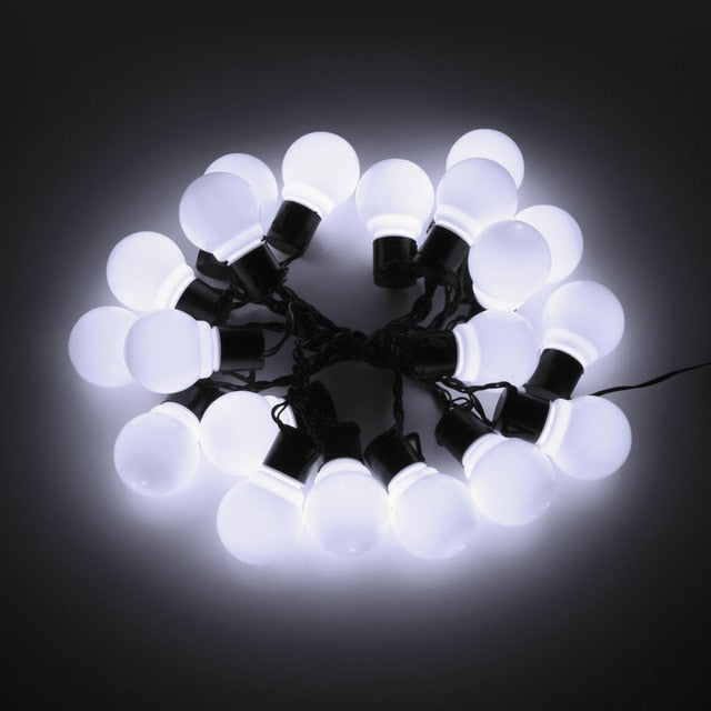 Guirlande solaire  20 Ampoule lumineuses (Blanc/Claire)