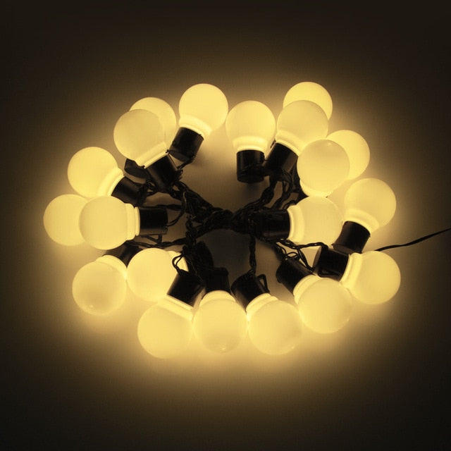 Guirlande solaire  20 Ampoule lumineuses (Blanc/Claire)