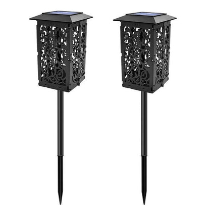 Balise solaire extérieure Chapeau Lumineux Noire Carré