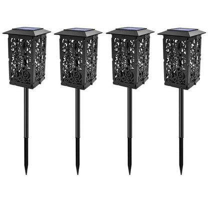 Balise solaire extérieure Chapeau Lumineux Noire Carré