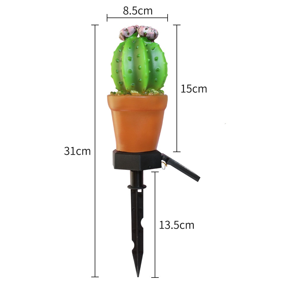 Décoration solaire jardin Cactus Lumineux