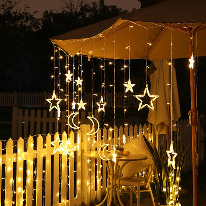 Guirlande solaire Étoile lunaire pour terrasse (3.5m)