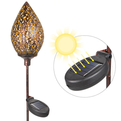 Lampe solaire jardin 'Piquet Goutte d'eau lumineuse