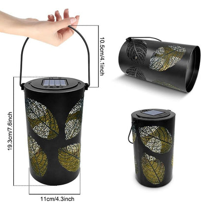 Lanterne solaire de jardin à suspendre Design en feuille