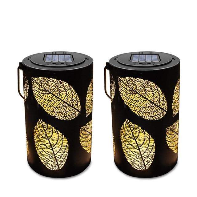 Lanterne solaire de jardin à suspendre Design en feuille