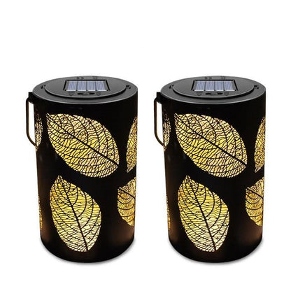 Lanterne solaire de jardin à suspendre Design en feuille