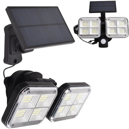 Lampe solaire jardin Double projecteur puissant (120LED)