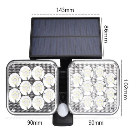 Lampe solaire jardin Double projecteur puissant (120LED)