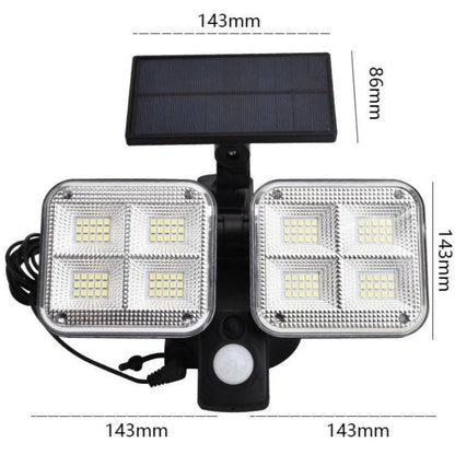 Lampe solaire jardin Double projecteur puissant (120LED)