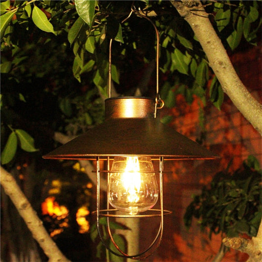 Lanterne solaire de Jardin à suspendre Design Cuivre