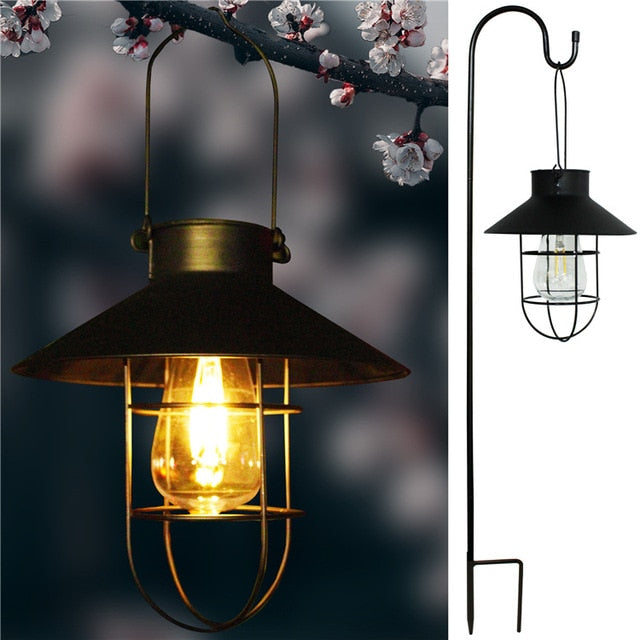 Lanterne solaire de Jardin à suspendre Design Cuivre