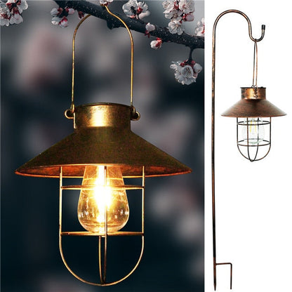 Lanterne solaire de Jardin à suspendre Design Cuivre