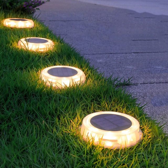 Lampe de sol solaire Balise Lumineuse Jardin (12LED)