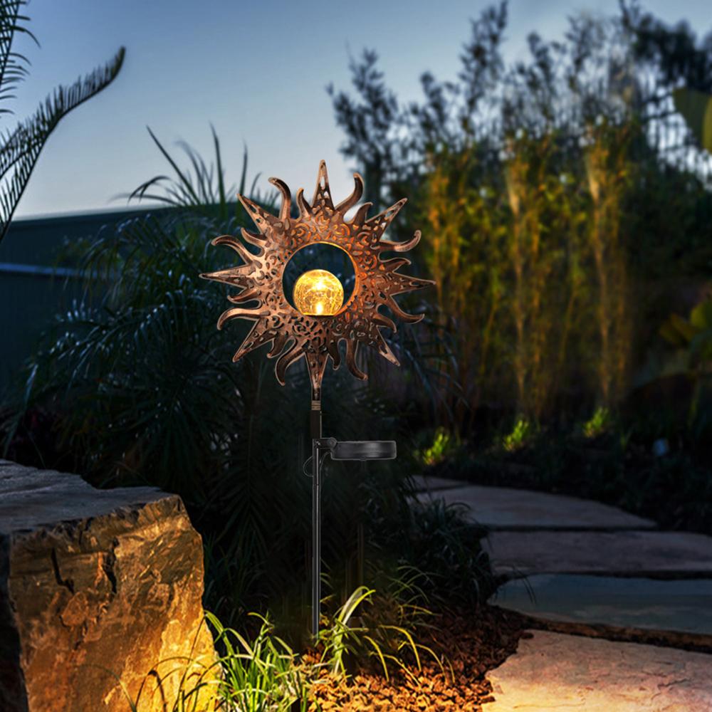 Lampe solaire jardin Soleil de flamme