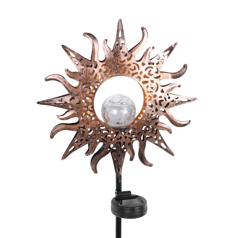 Lampe solaire jardin Soleil de flamme