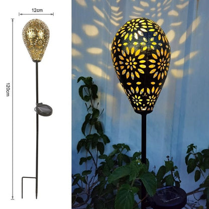 Lampe solaire jardin Piquet boule de coton