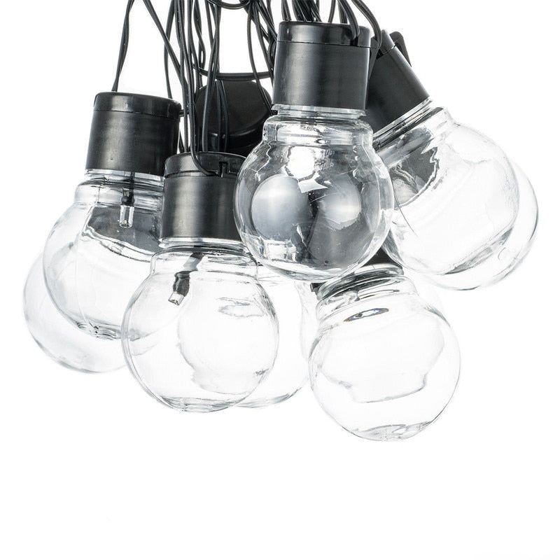Guirlande solaire Ampoule Claire pour Terrasse 10/20 Pcs