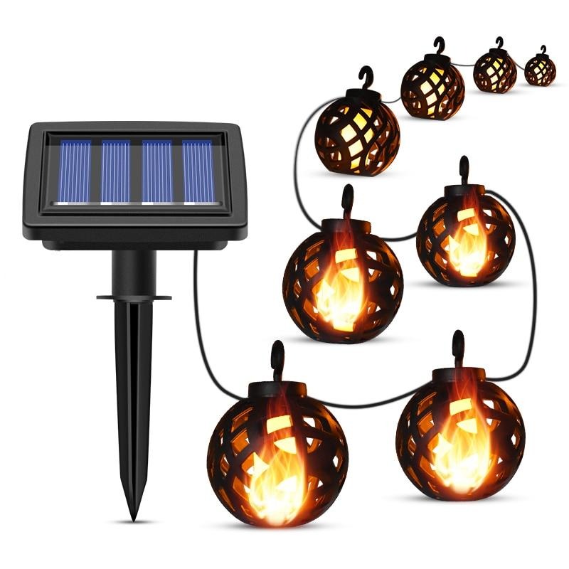 Guirlande solaire Lanterne en flamme
