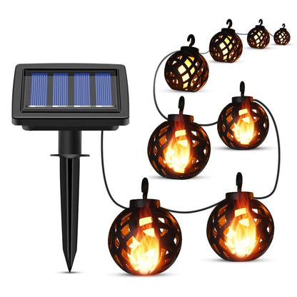 Guirlande solaire Lanterne en flamme