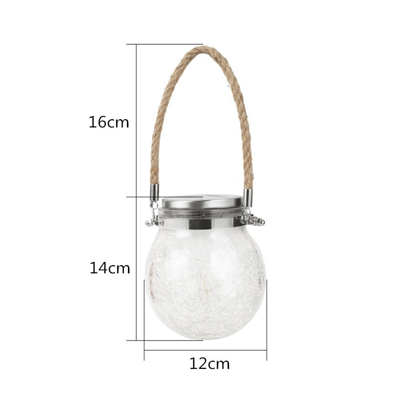 Lampe solaire à suspendre Bocal chaine lumineuse