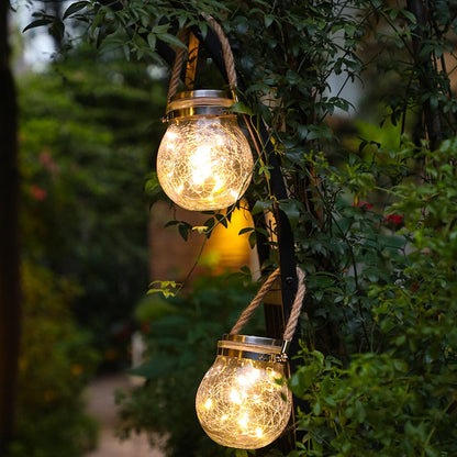 Lampe solaire à suspendre Bocal chaine lumineuse