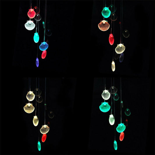 Carillon solaire Coquillage multicolore