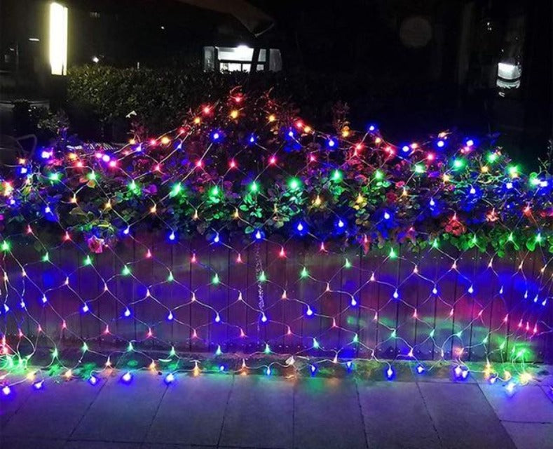 Guirlande solaire Rideau lumineux 104 LED (Télécommande)