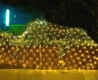 Guirlande solaire Rideau lumineux 104 LED (Télécommande)