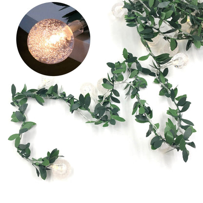 Guirlande solaire Feuille vigne verte avec Boule à bulle