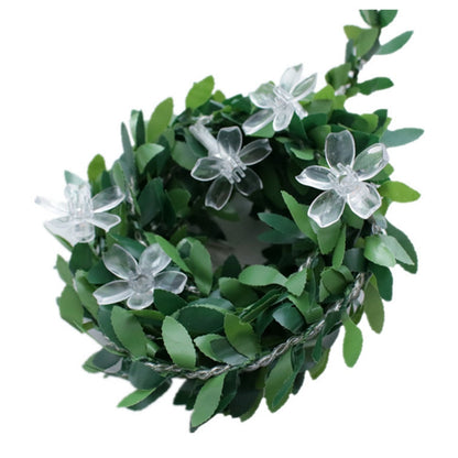Guirlande solaire Noël LED en Fleurs de cerisier