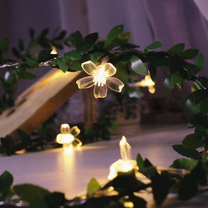Guirlande solaire Noël LED en Fleurs de cerisier