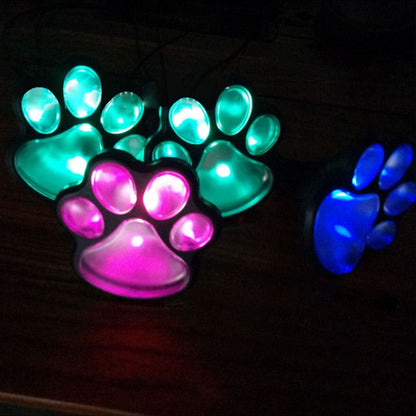 Décoration solaire Empreintes d'animaux pattes d'Ours/Yéti