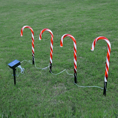 Guirlande solaire Sucre d'Orge Lumineux Rouge/Blanc