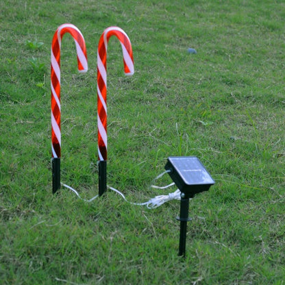 Guirlande solaire Sucre d'Orge Lumineux Rouge/Blanc