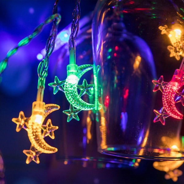 Guirlande solaire Lune lumineuse de Noël