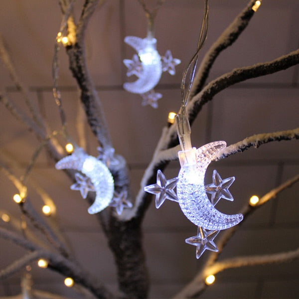 Guirlande solaire Lune lumineuse de Noël