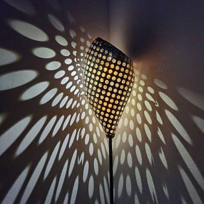Lampe solaire piquet Lumineuse métal vintage