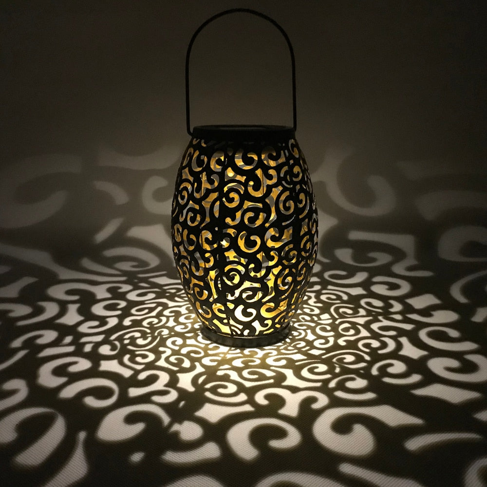 Lanterne solaire métal Rubis lumineux nuageux