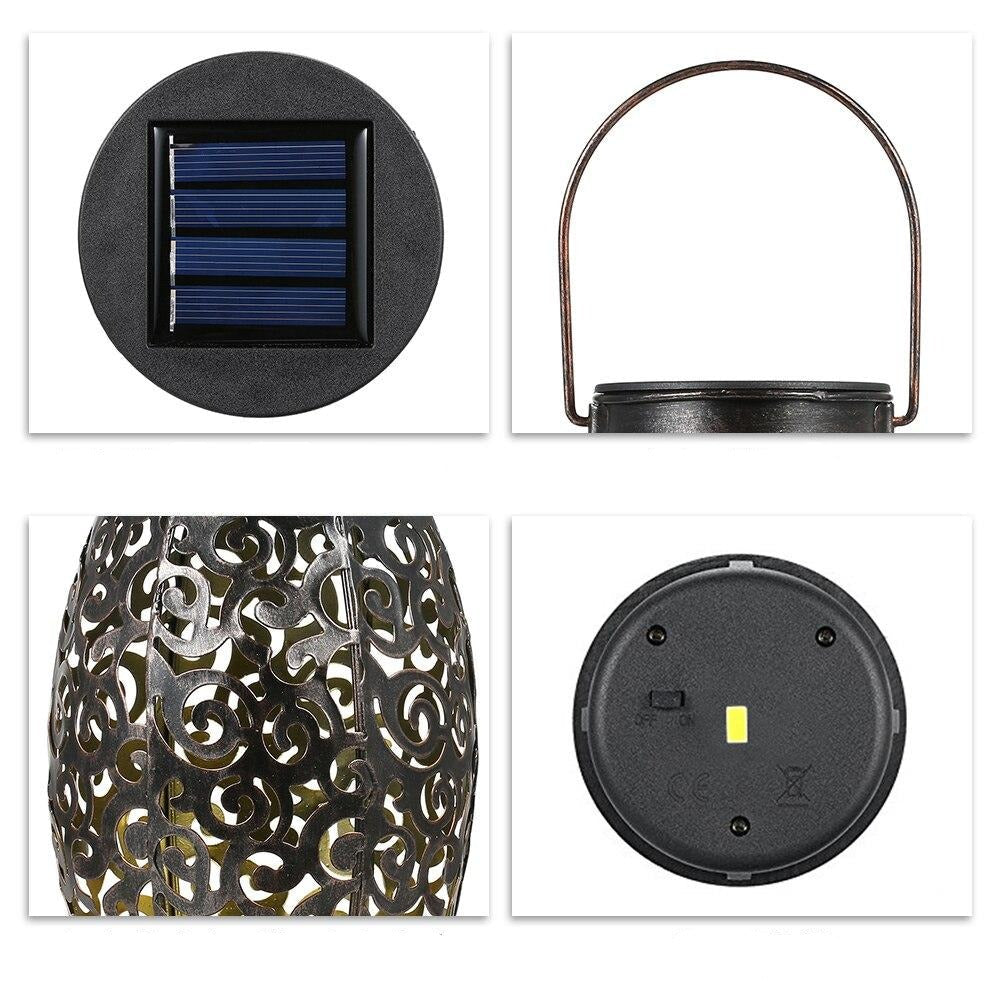 Lanterne solaire métal Rubis lumineux nuageux