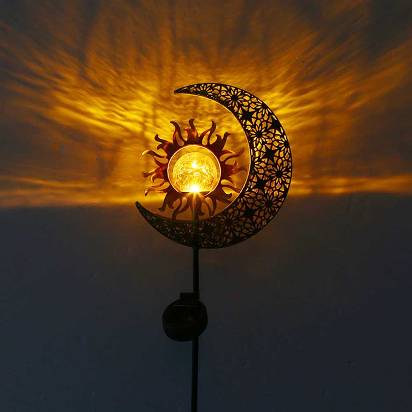 Lampe solaire piquet Boule de soleil lunaire
