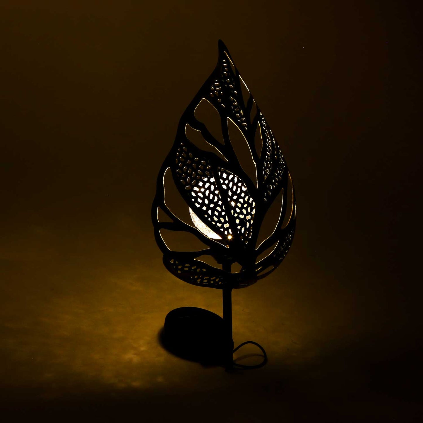Lampe solaire piquet Feuille métallique