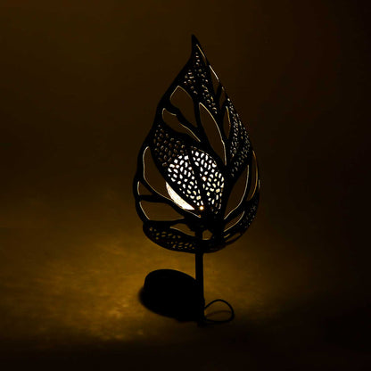 Lampe solaire piquet Feuille métallique