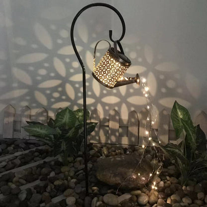 Arrosoir lumineux solaire Déco avec motif étoilé