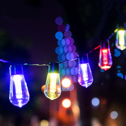Guirlande solaire Chaîne d'ampoule en lumière
