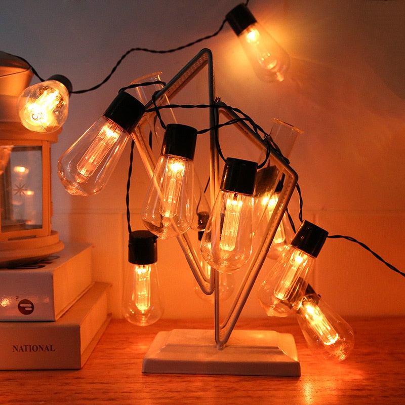 Guirlande solaire Chaîne d'ampoule en lumière