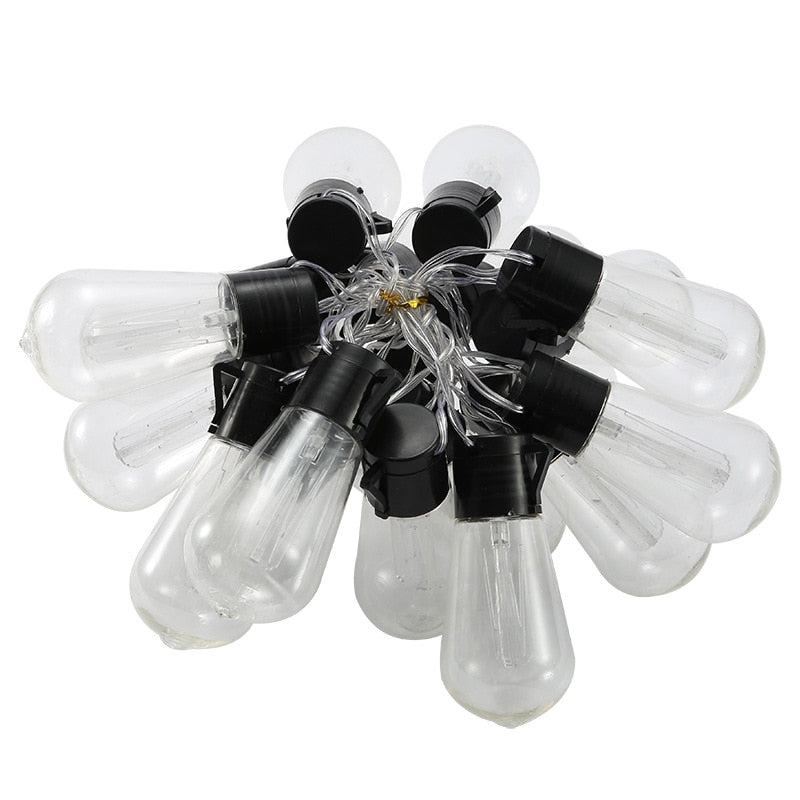 Guirlande solaire Chaîne d'ampoule en lumière
